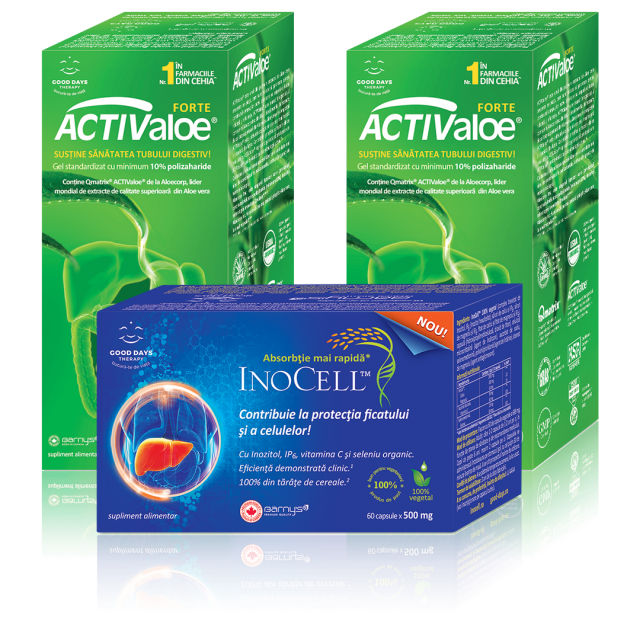 1 x Pachet Detoxifiere 1 lună: 1 x Inocell™ + 2 x ACTIValoe® Forte